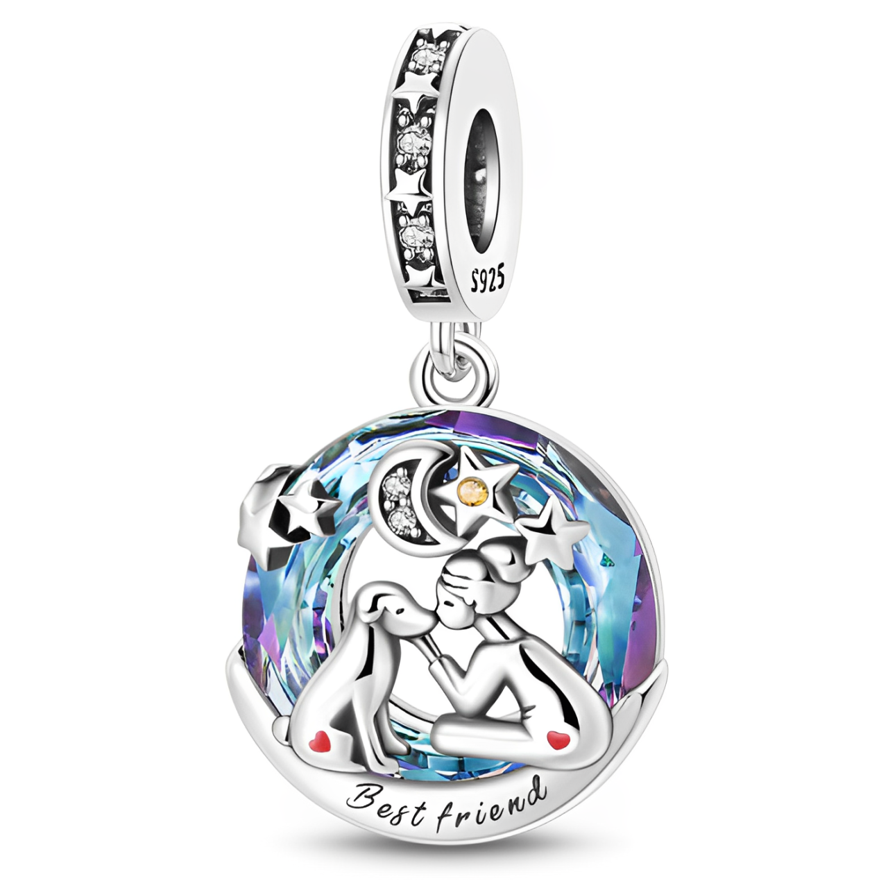 Pingente Melhor Amigo - Globo Cristalizado para Berloque