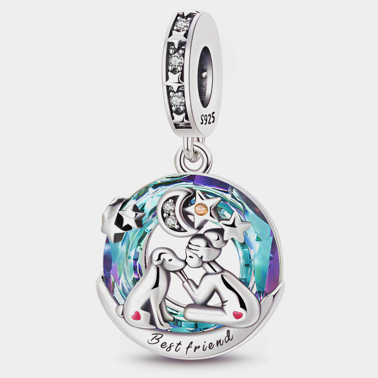 Pingente Melhor Amigo - Globo Cristalizado para Berloque