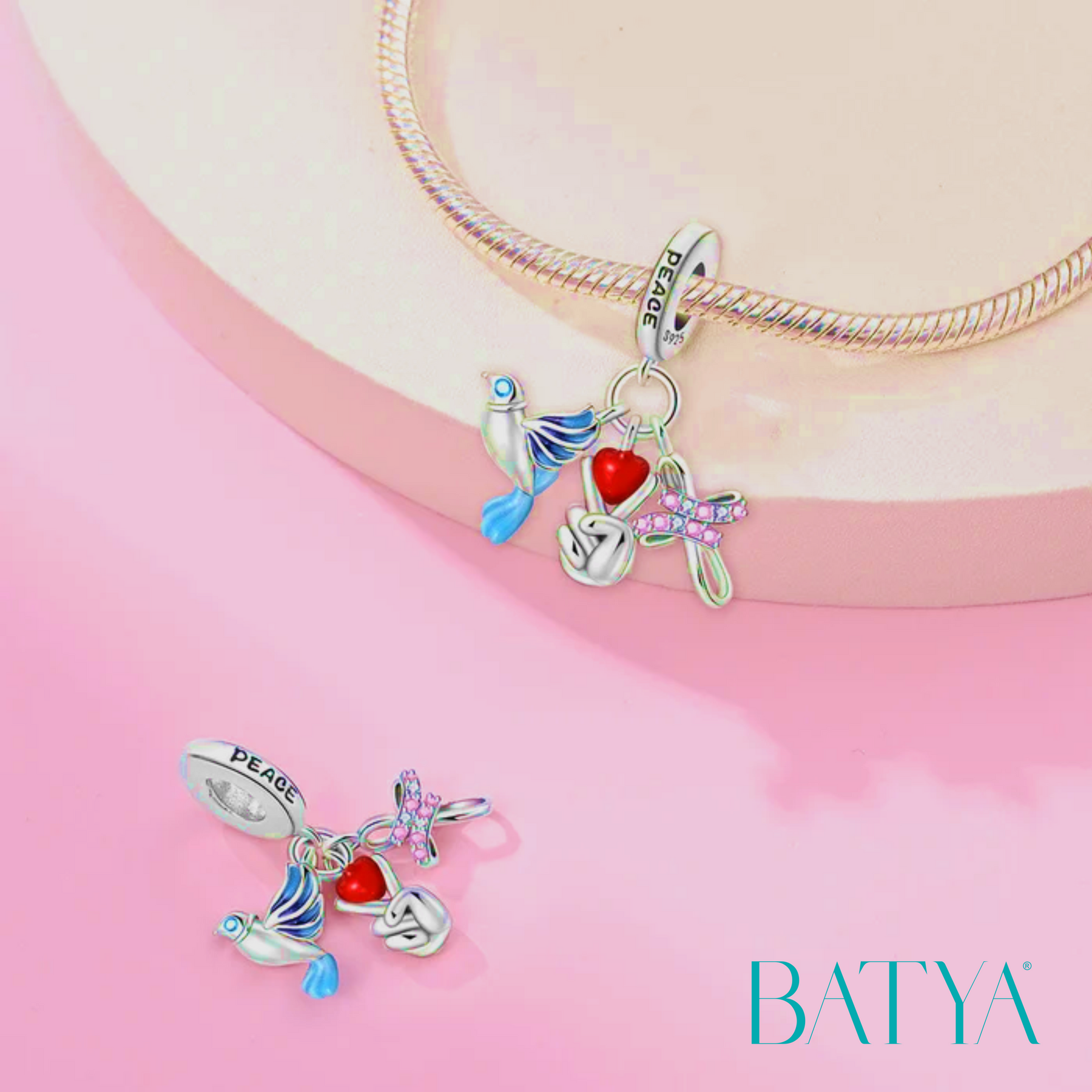 Pingente Paz - três pingente estilosos