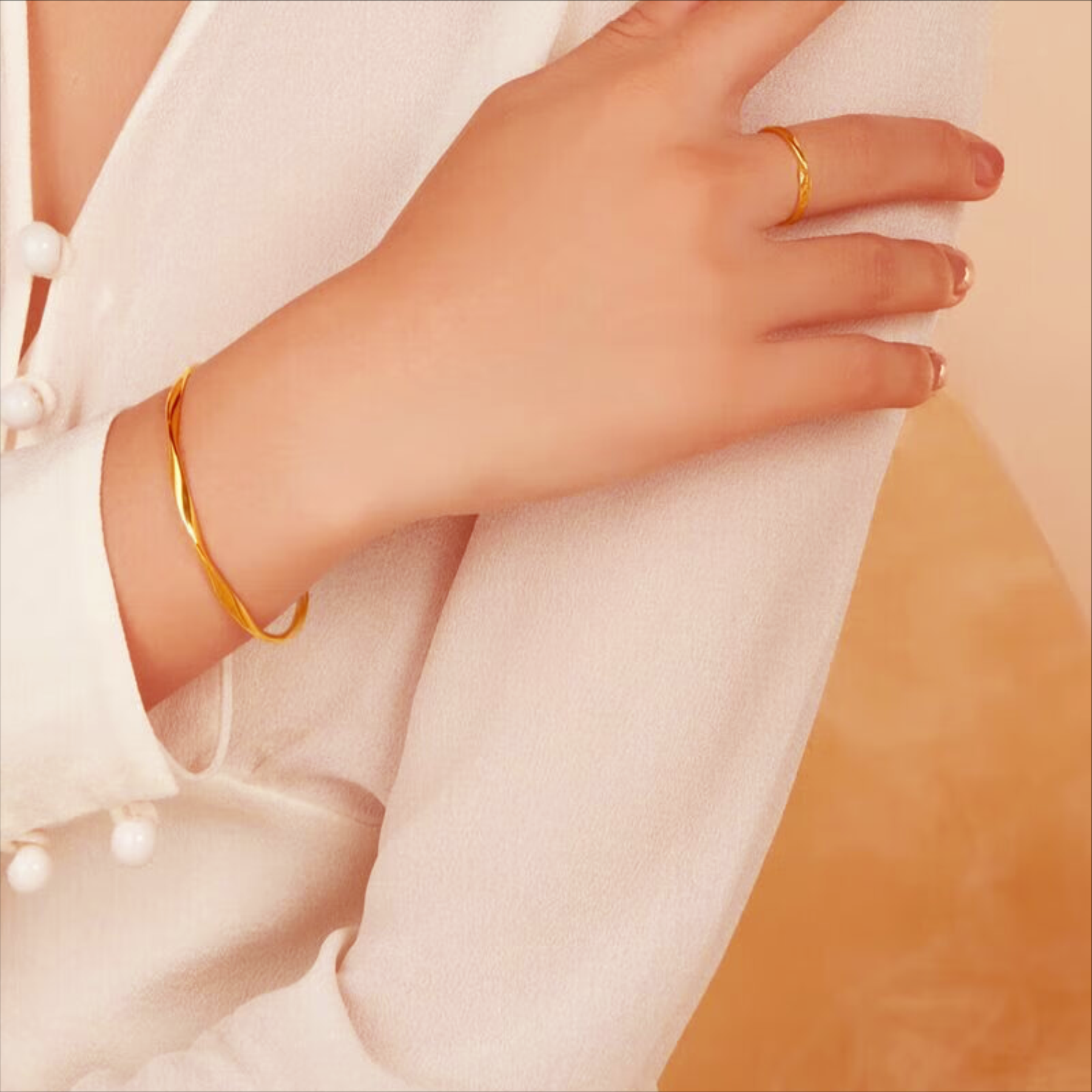 Pulseira de ouro feminina - Ouro 18K amor infinito