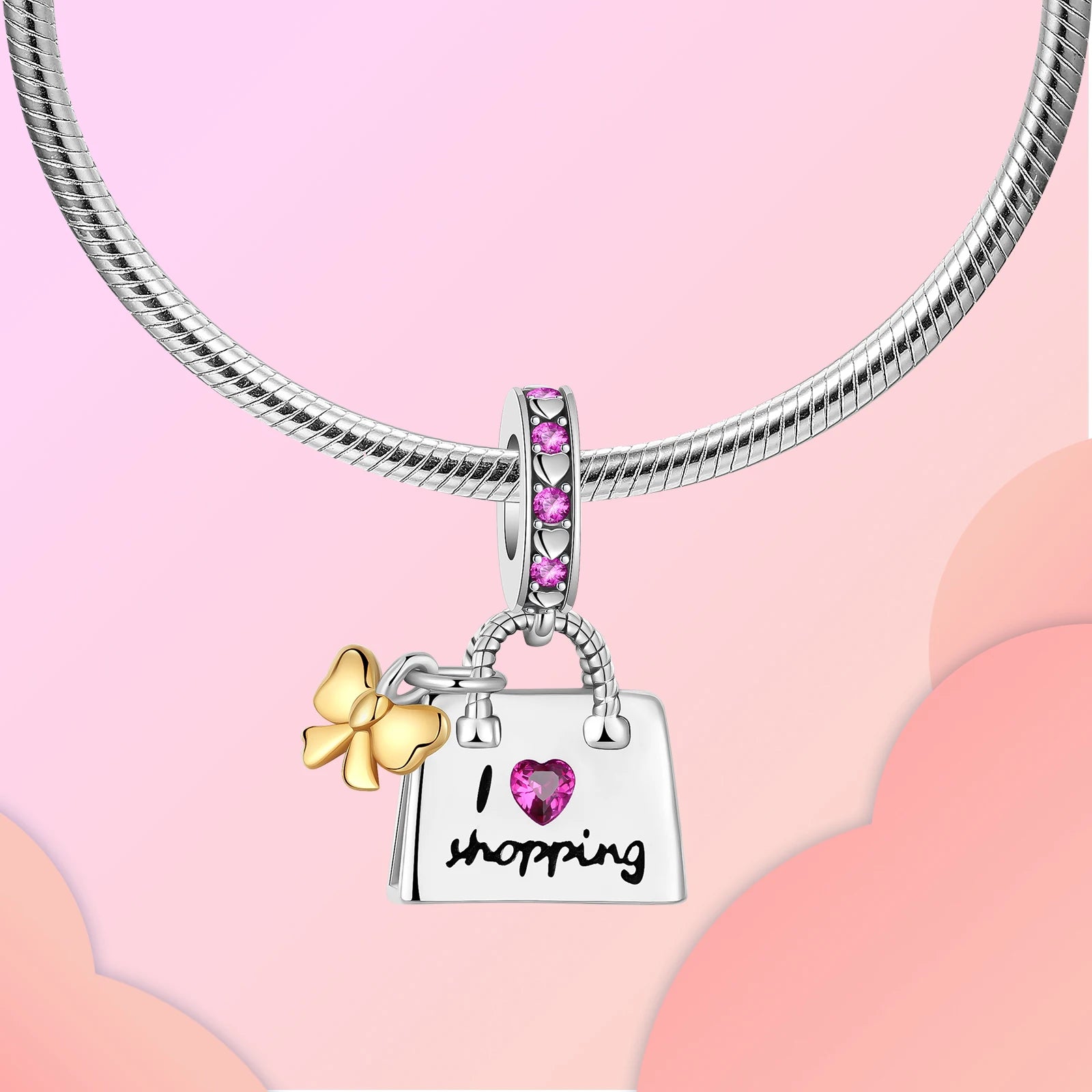 Pingente "Eu Adoro Fazer Compras