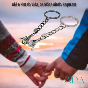 Conjunto de Chaveiro Promessa de Amizade Eterna para Casais