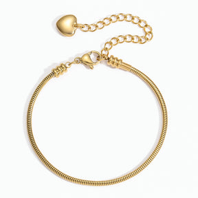 Pulseira de ouro feminina - Banhado a ouro 18K Cobra
