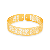 Bracelete de Renda Vazado Banhado a  Ouro 24K