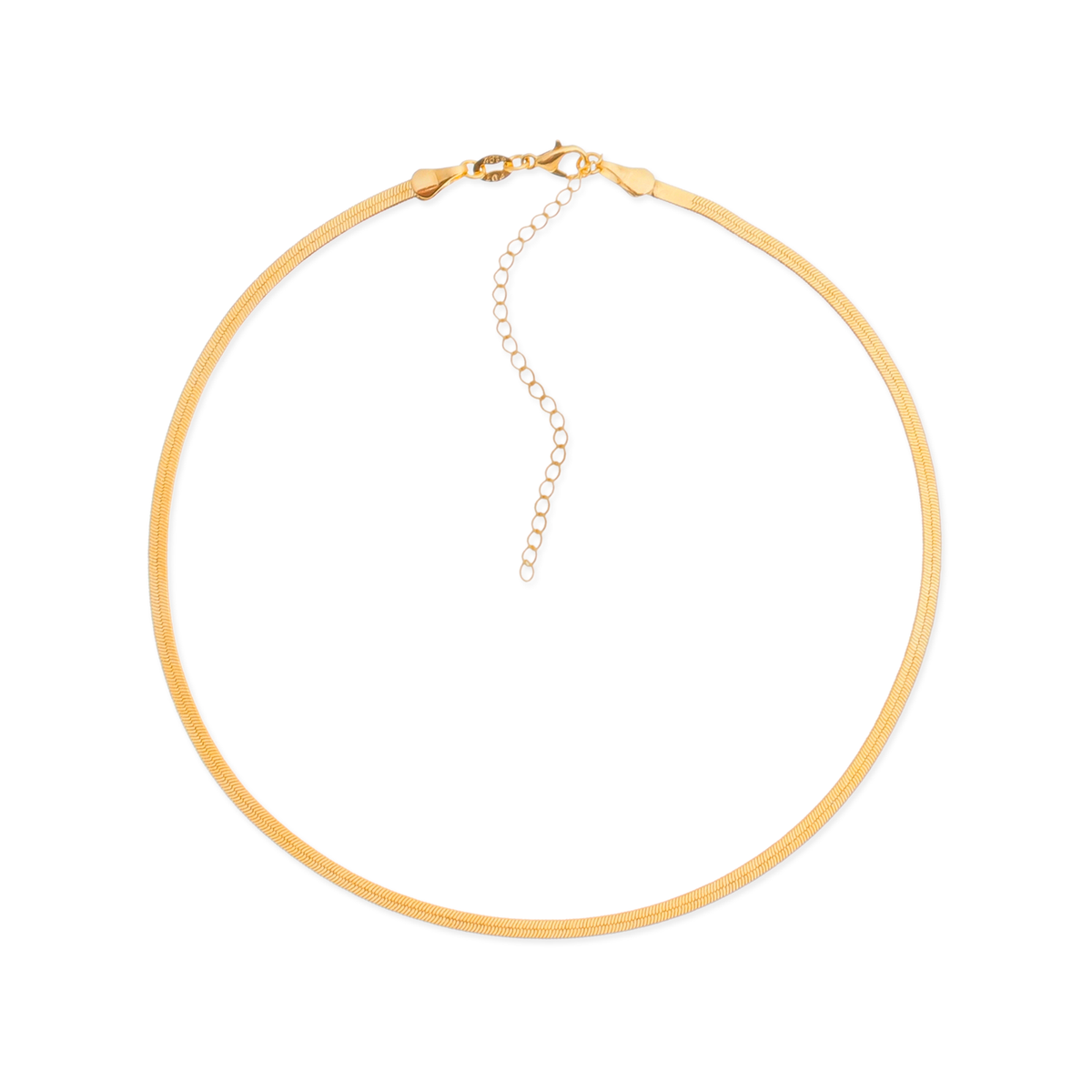 Colar Chocker de Fita Banhado a Ouro 24k