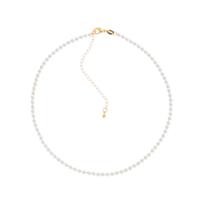 Colar Chocker de Pérolas Banhado a Ouro 24k