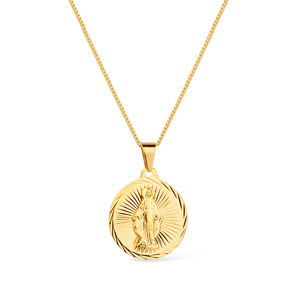 Colar Cristã Espirito Santo Banhado a Ouro 24k