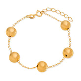 Pulseira de Bolas Grandes Banhado a Ouro 24k