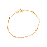 Pulseira de Bolinhas Delicada Banhado a Ouro 24k