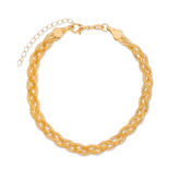 Pulseira Trançada Ouro Amarelo 18k